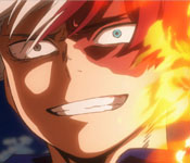 todoroki using his fire side